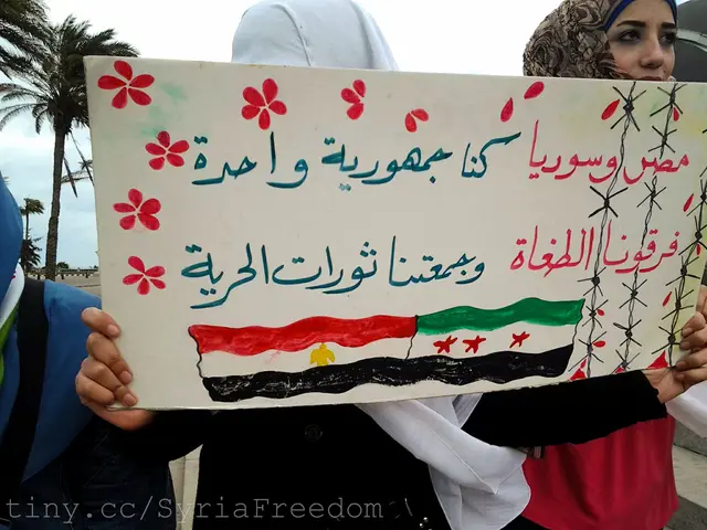 Here in this picture we can see a group of women wearing hijab and standing over a place and the...